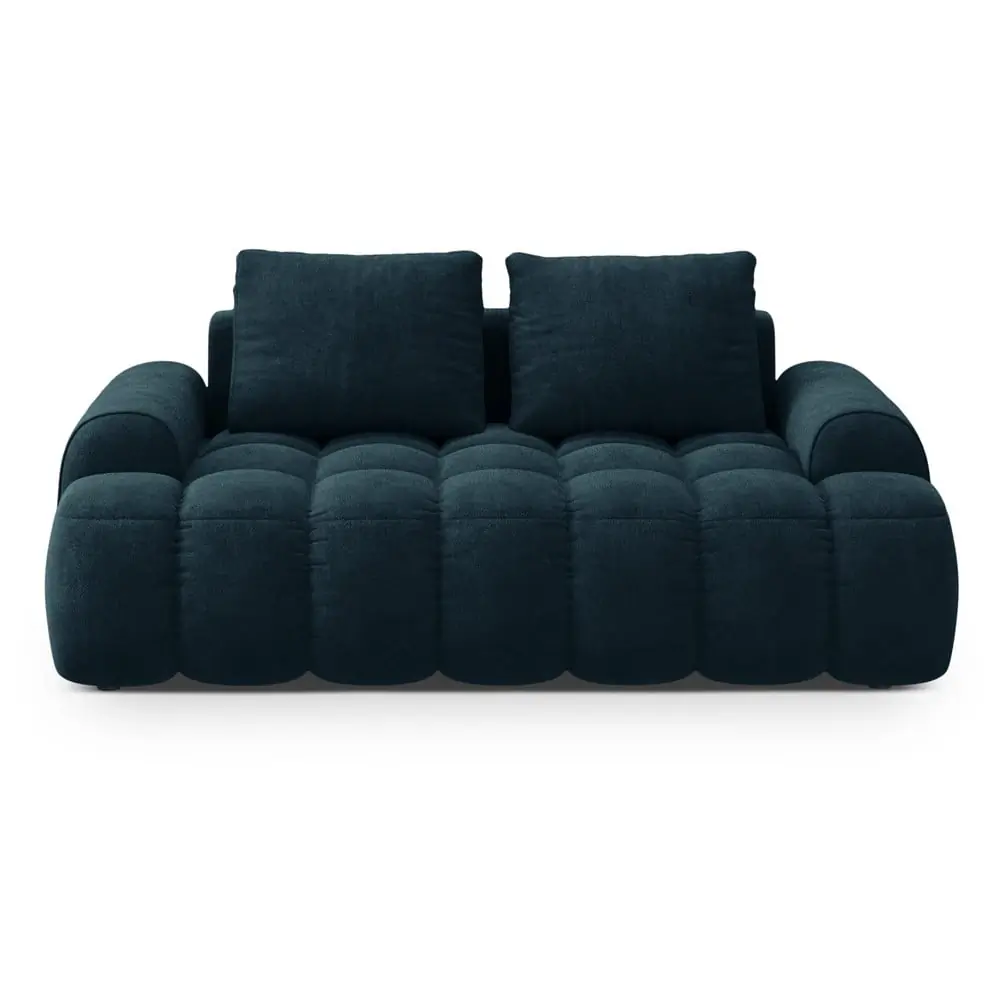 Canapea petrol cu tapițerie din catifea 175 cm Linz – Cosmopolitan Design