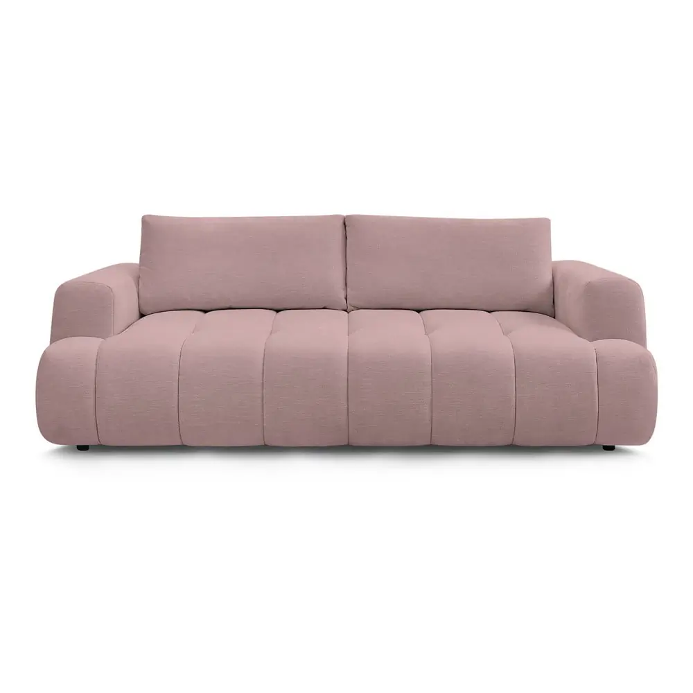 Canapea roz extensibilă/cu spațiu de depozitare 251 cm Fuji – Bobochic Paris