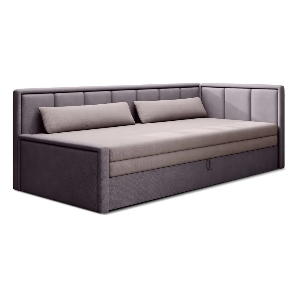 Canapea roz extensibilă/cu spațiu de depozitare cu tapițerie din chenille 214 cm Fulgeo – ELTAP