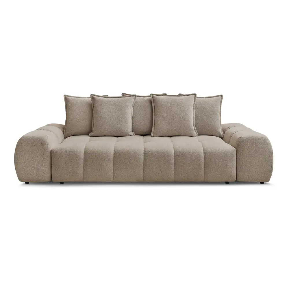 Canapea taupe cu tapițerie din chenille 278 cm Everest – Bobochic Paris