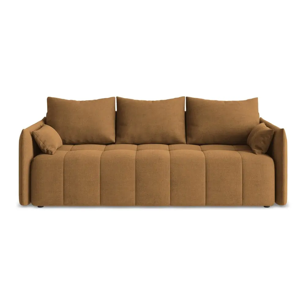 Canapea teracotă extensibilă/cu spațiu de depozitare 225 cm Moku – Makamii