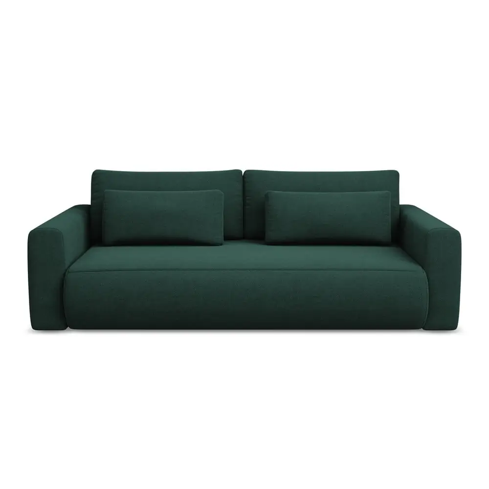 Canapea verde extensibilă/cu spațiu de depozitare 238 cm Kapua – Makamii