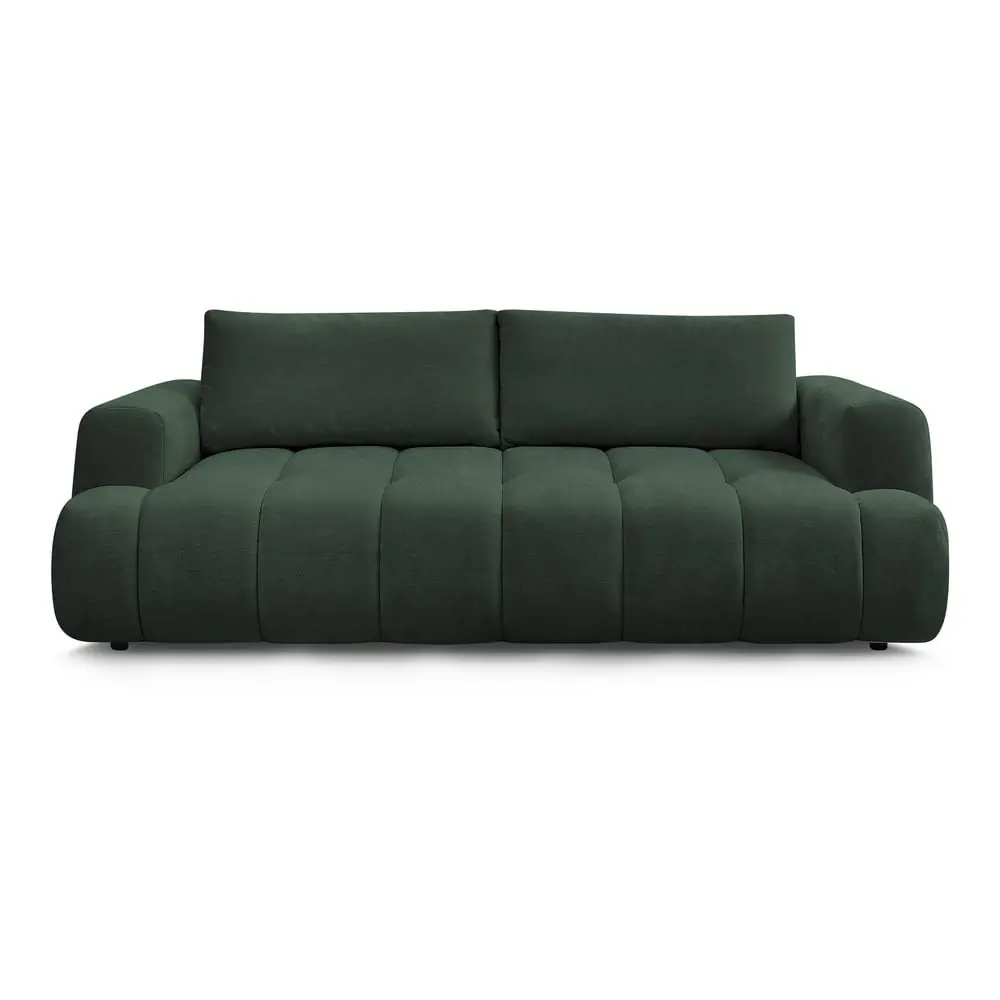 Canapea verde extensibilă/cu spațiu de depozitare 251 cm Fuji – Bobochic Paris
