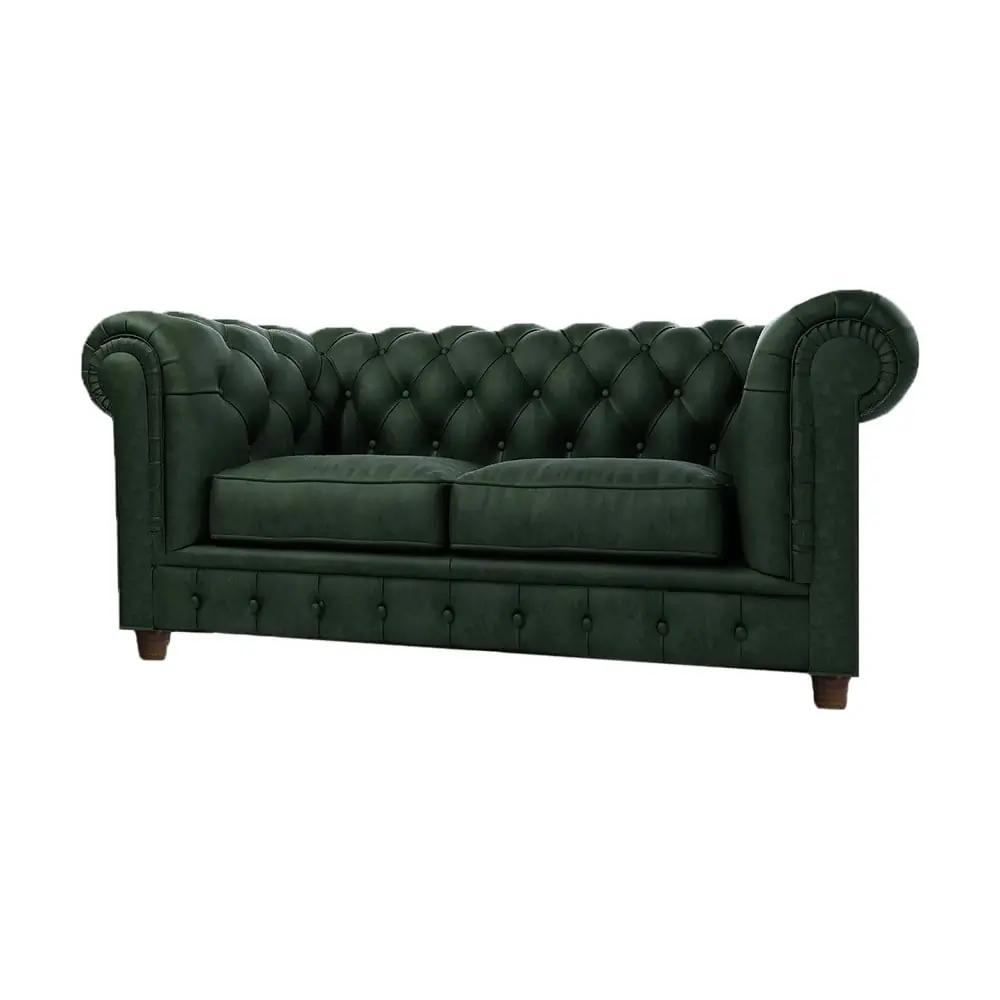 Canapea verde-închis cu tapițerie din catifea 184 cm Cambridge – Ropez