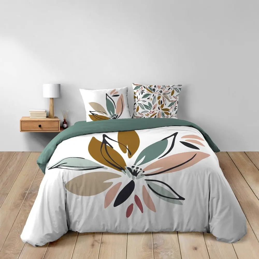 Lenjerie de pat albă din bumbac pentru pat dublu, extinsă 240x220 cm Octavia – douceur d'intérieur