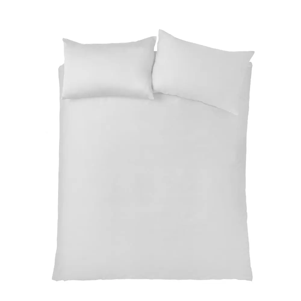 Lenjerie de pat albă din bumbac satinat pentru pat dublu, extinsă 230x220 cm Cotton Sateen – Bianca