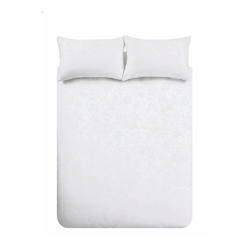 Lenjerie de pat albă din jacquard pentru pat dublu 200x200 cm Fleur Matelassé – Bianca