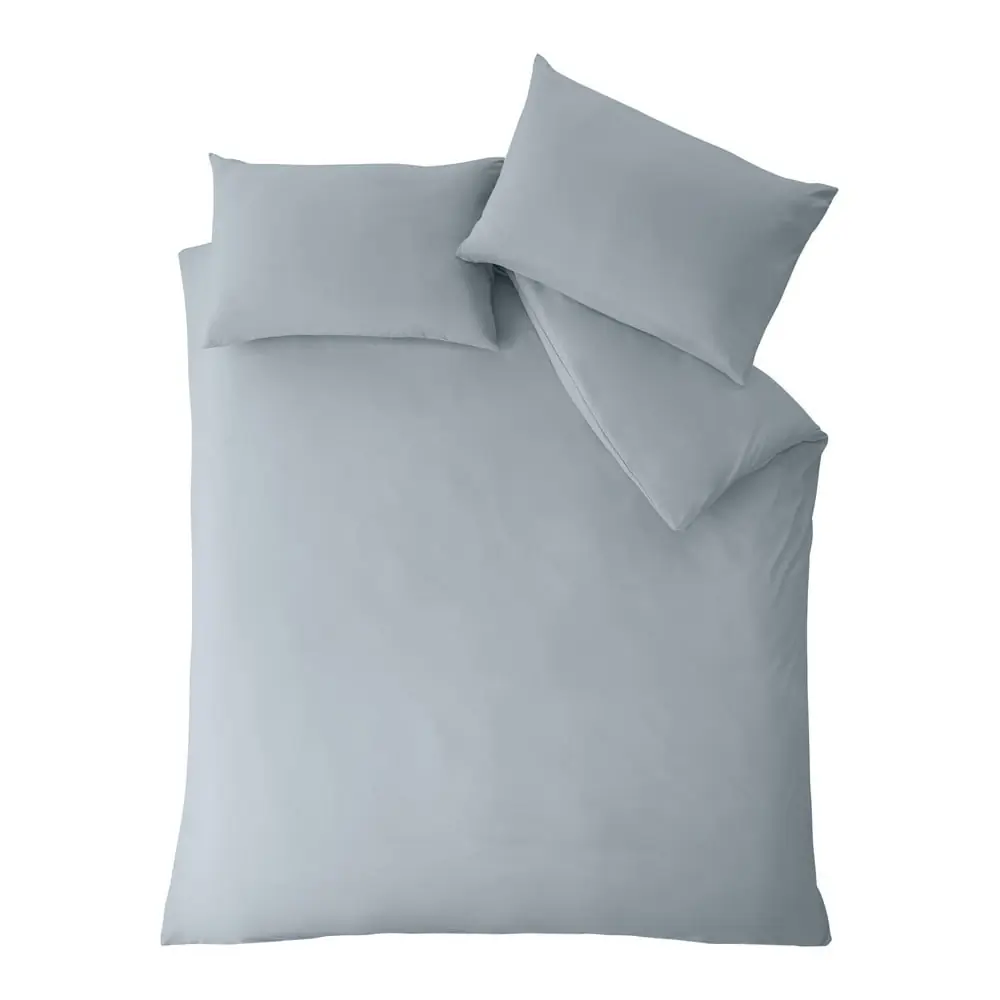 Lenjerie de pat albastru prăfuit pentru pat dublu, extinsă 230x220 cm So Soft Non-Iron – Catherine Lansfield