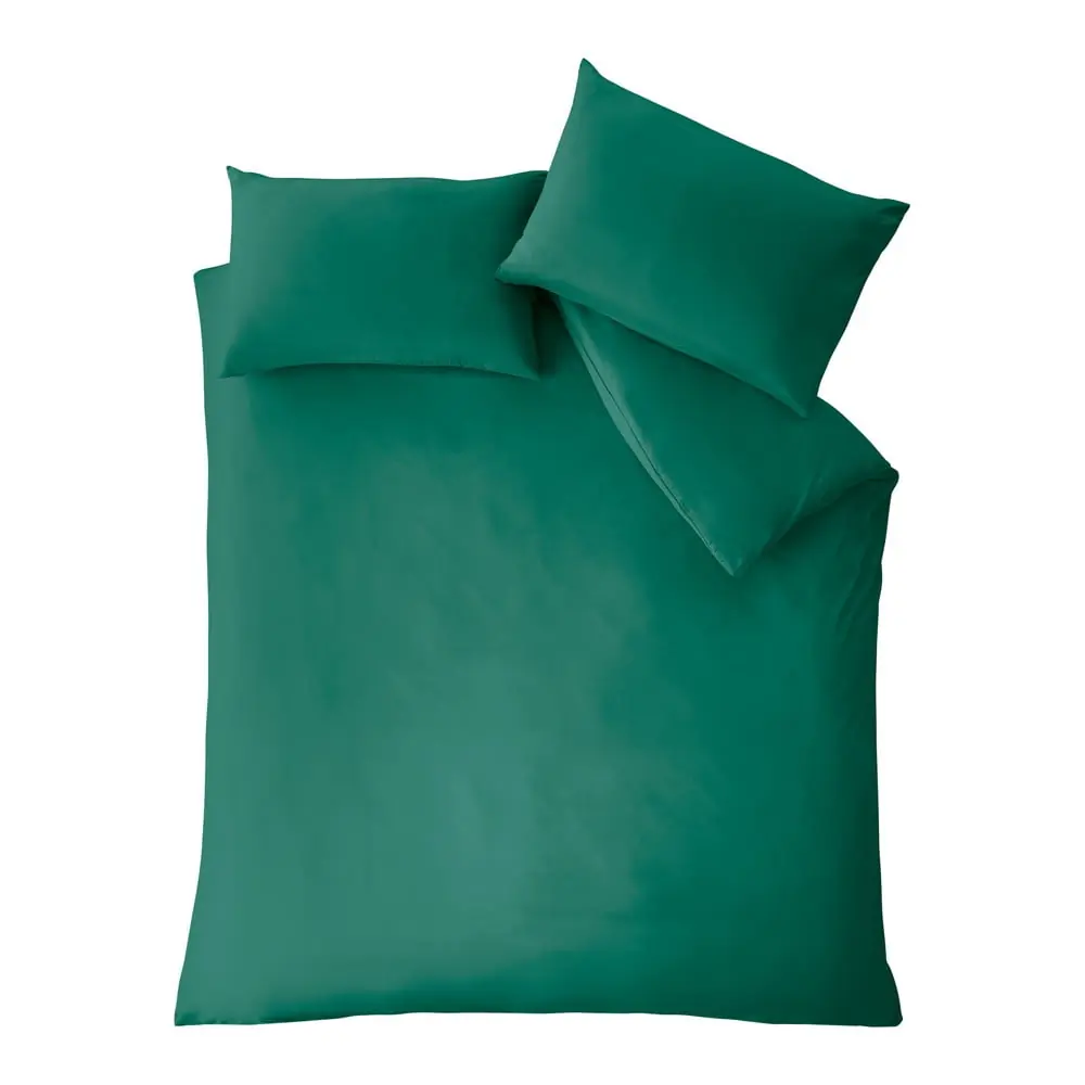 Lenjerie de pat albastru-verde pentru pat dublu, extinsă 260x220 cm So Soft Non-Iron – Catherine Lansfield