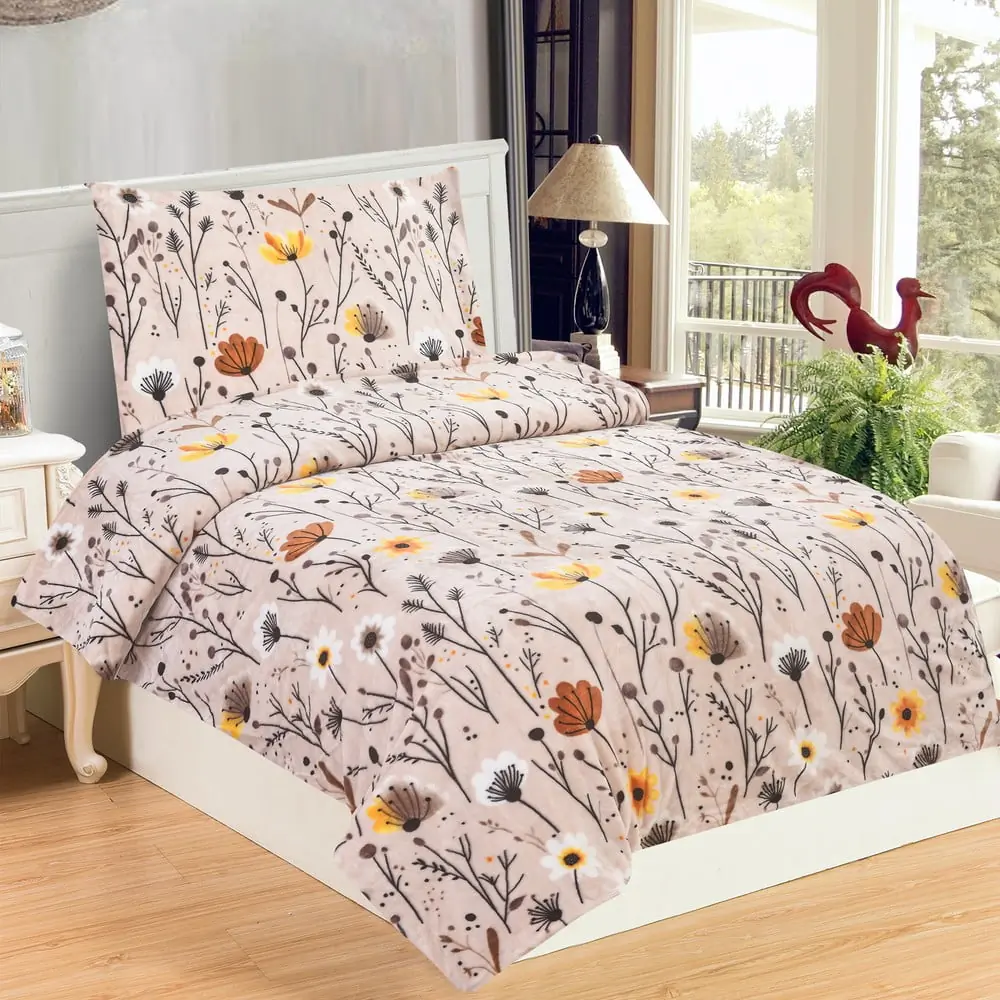 Lenjerie de pat din micropluș/cocolino pentru pat de o persoană 140x200 cm Valentina – My House