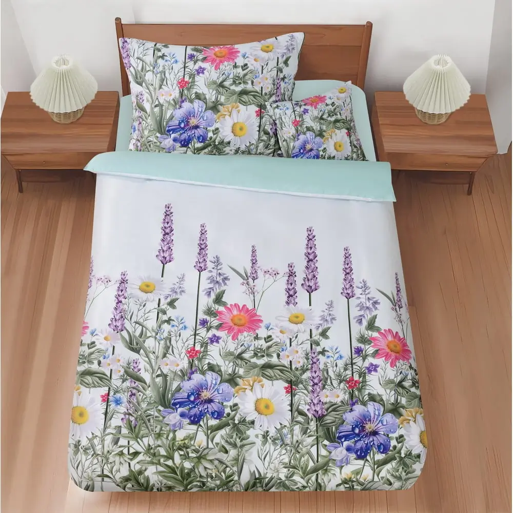 Lenjerie de pat pentru pat de o persoană cu 3 piese 140x200 cm Summer Meadow – My House