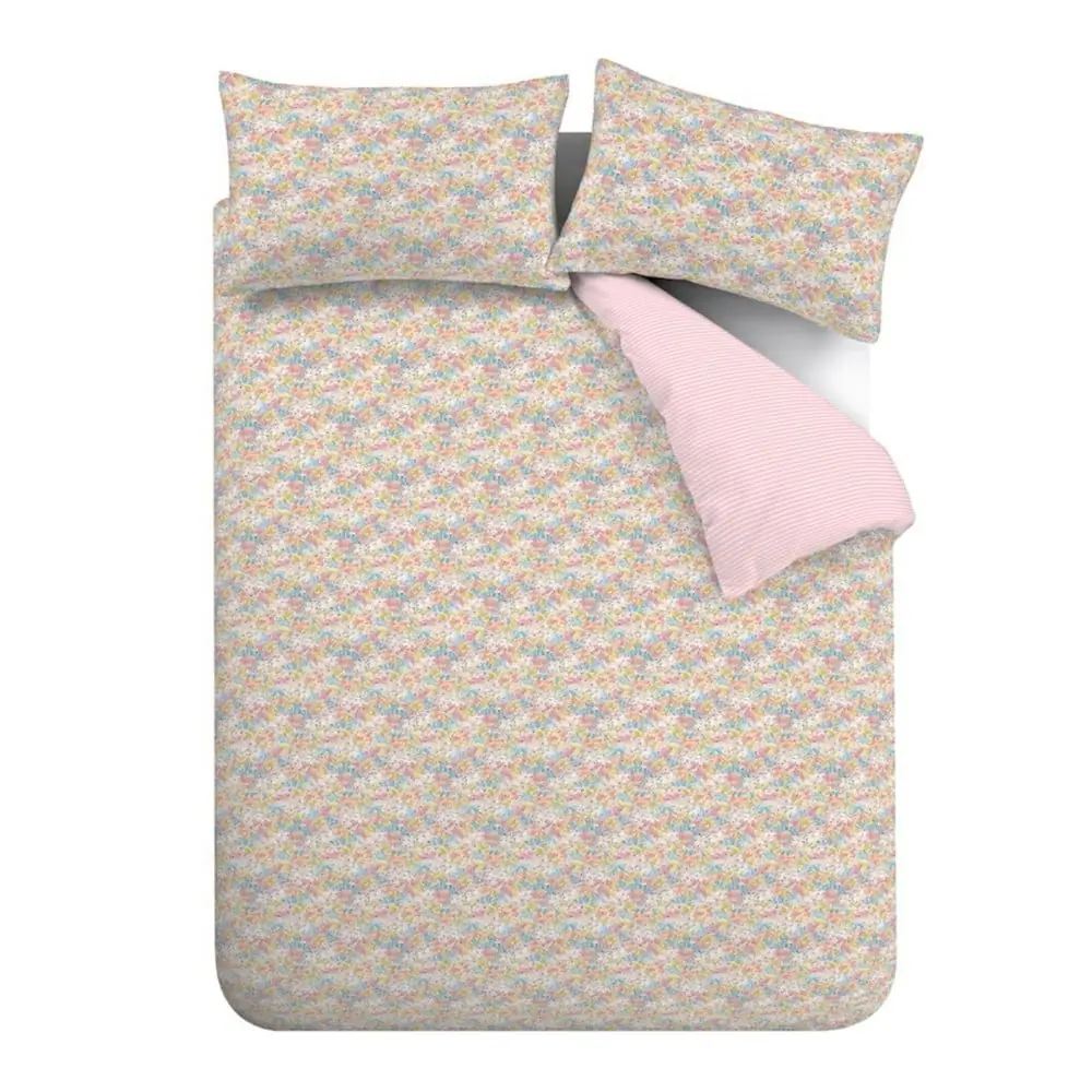 Lenjerie de pat roz pentru pat de o persoană 135x200 cm Darcy Floral – Catherine Lansfield