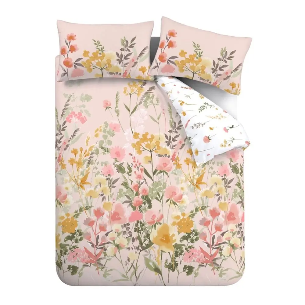 Lenjerie de pat roz pentru pat dublu, extinsă 230x220 cm Countryside Floral – Catherine Lansfield