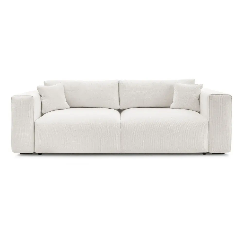 Canapea albă extensibilă/cu spațiu de depozitare 265 cm Ezechiel – Bobochic Paris