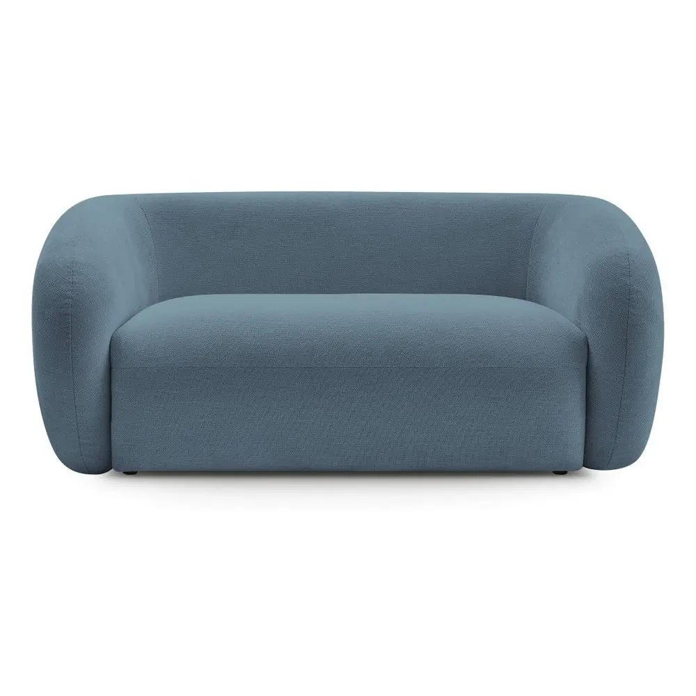 Canapea albastră cu tapițerie din chenille 160 cm Celine – Bobochic Paris