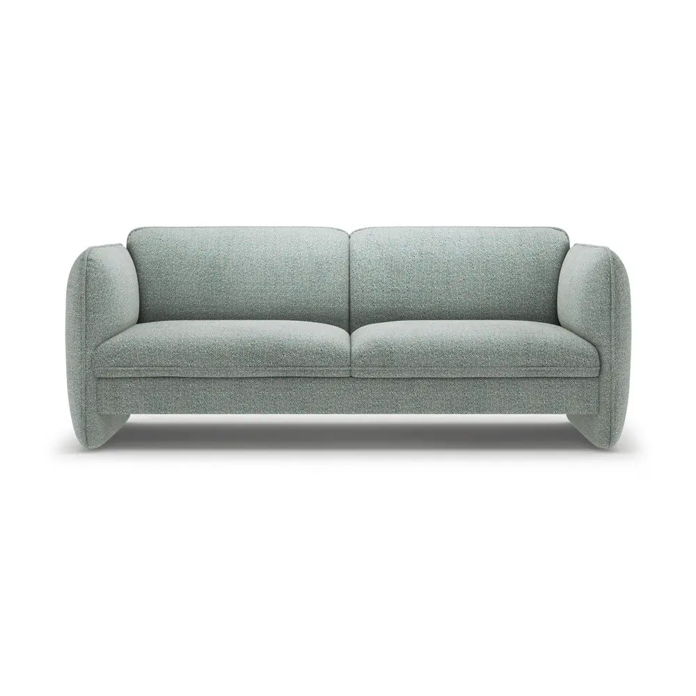 Canapea albastră cu tapițerie din chenille 204 cm Georgia – Micadoni