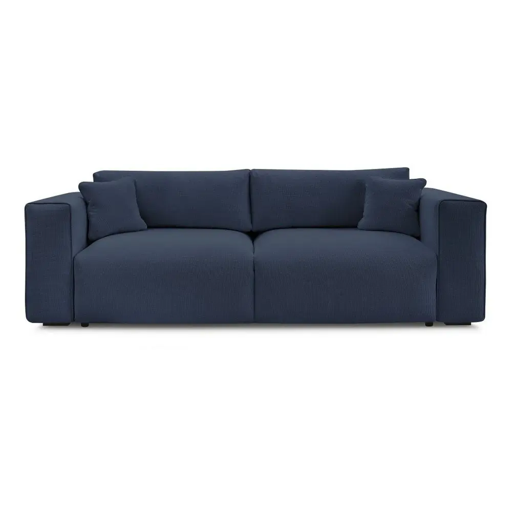 Canapea albastră extensibilă/cu spațiu de depozitare 265 cm Ezechiel – Bobochic Paris