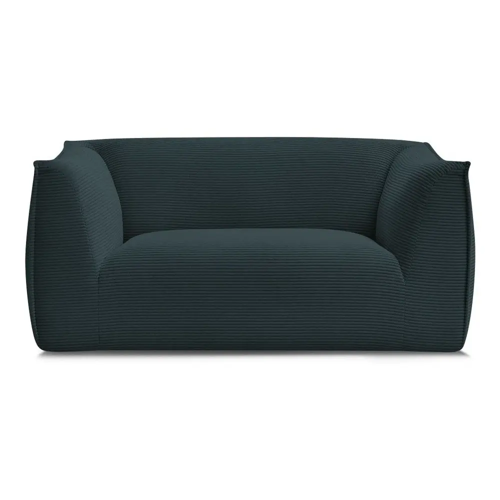 Canapea albastru-închis cu tapițerie din catifea reiată 170 cm Giorgia – Bobochic Paris