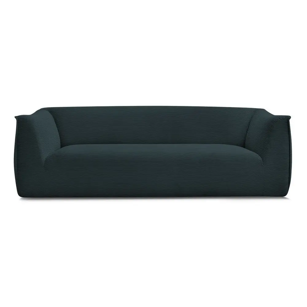 Canapea albastru-închis cu tapițerie din catifea reiată 242 cm Giorgia – Bobochic Paris