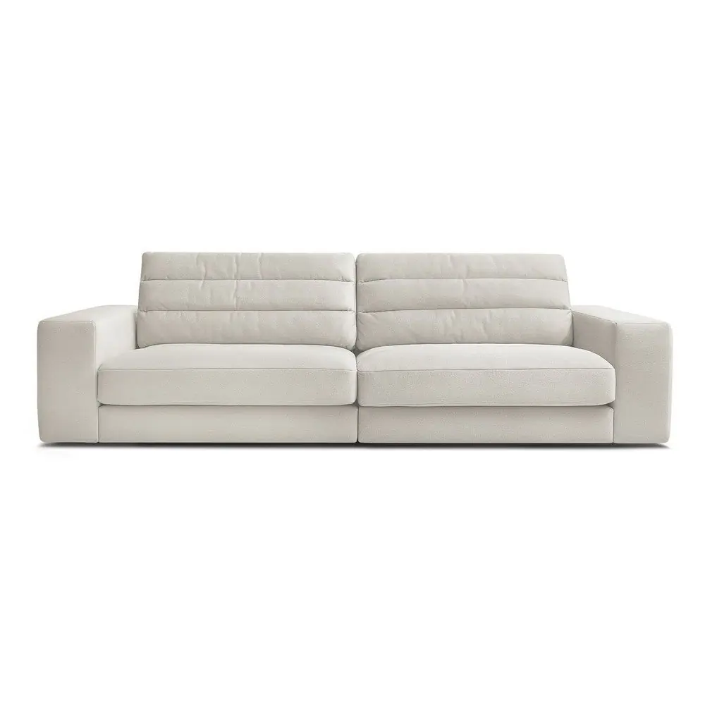 Canapea bej cu tapițerie din catifea 276 cm Sierra – Bobochic Paris