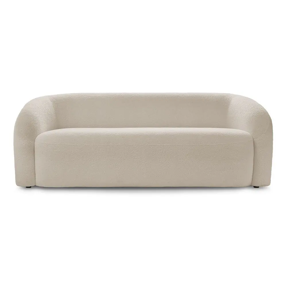Canapea bej cu tapițerie din țesătură bouclé 193 cm Elina – Bobochic Paris