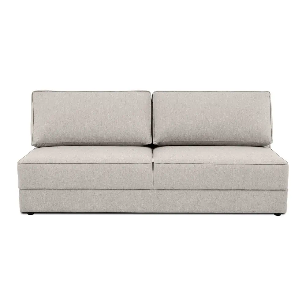 Canapea bej extensibilă/cu spațiu de depozitare 202 cm Dora – Scandic