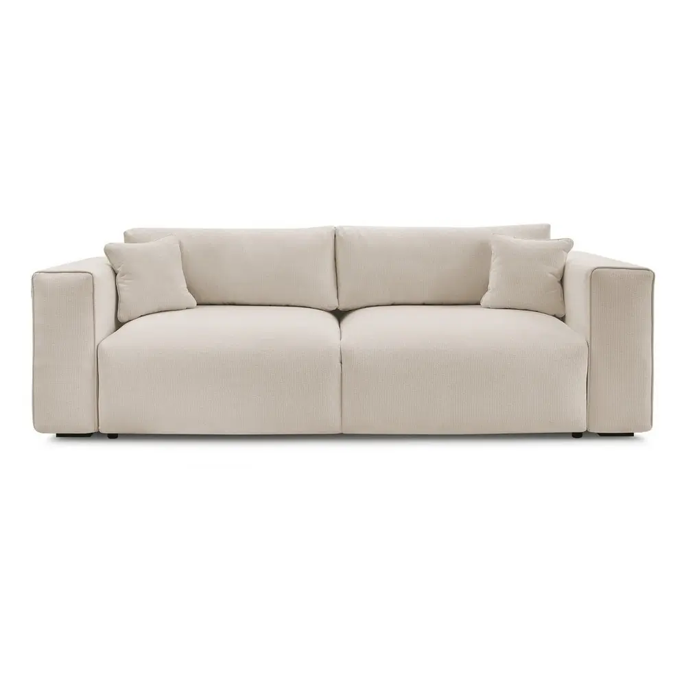 Canapea bej extensibilă/cu spațiu de depozitare 265 cm Ezechiel – Bobochic Paris