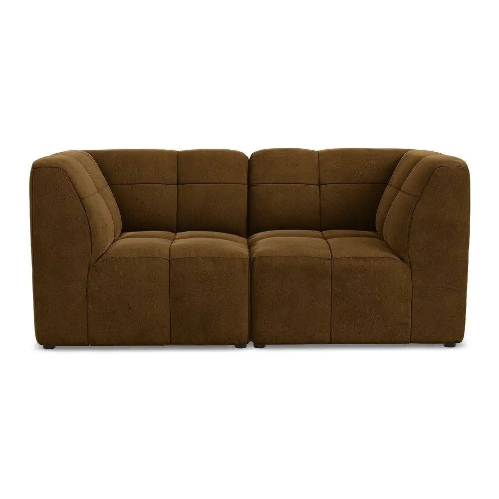 Canapea galben-muștar cu tapițerie din catifea 180 cm Aloha – Makamii