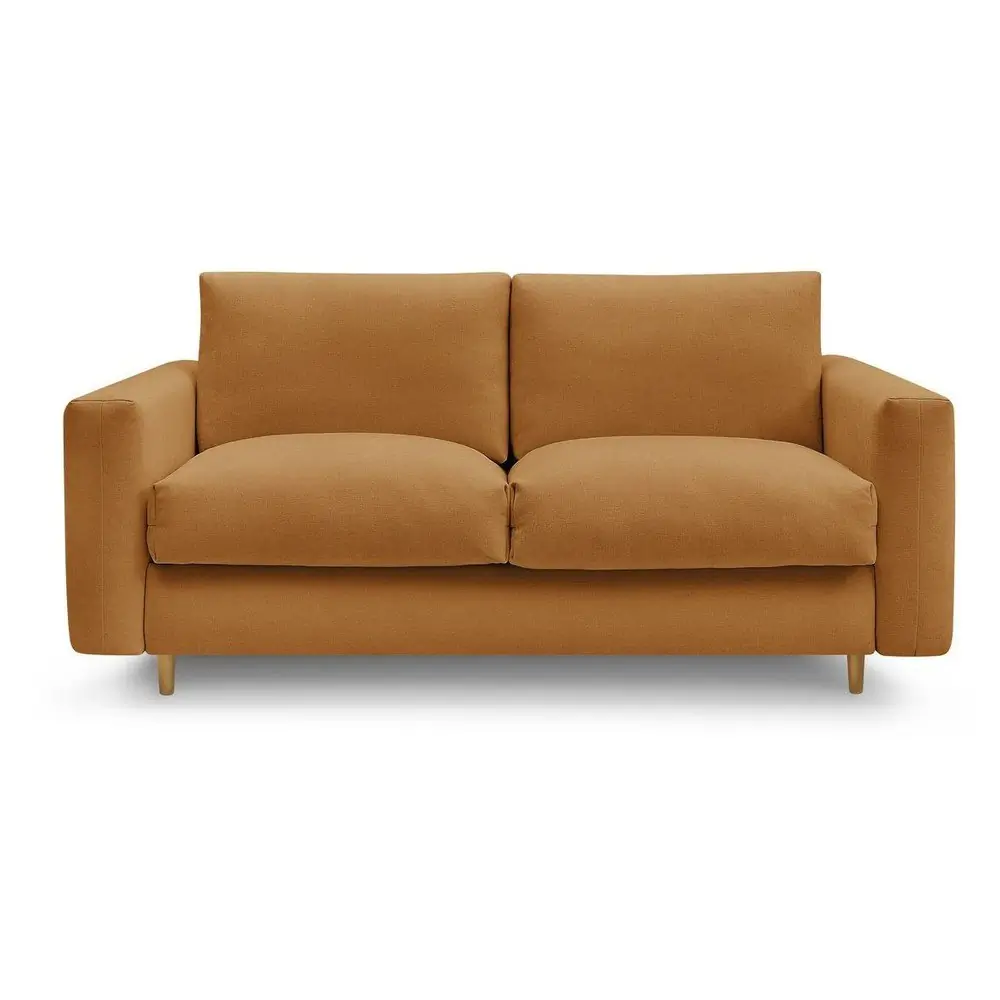 Canapea galben-muștar pentru dormitul zilnic/extensibilă 200 cm Cocoone – Bobochic Paris