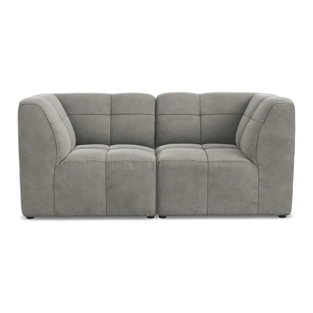 Canapea gri cu tapițerie din catifea 180 cm Aloha – Makamii