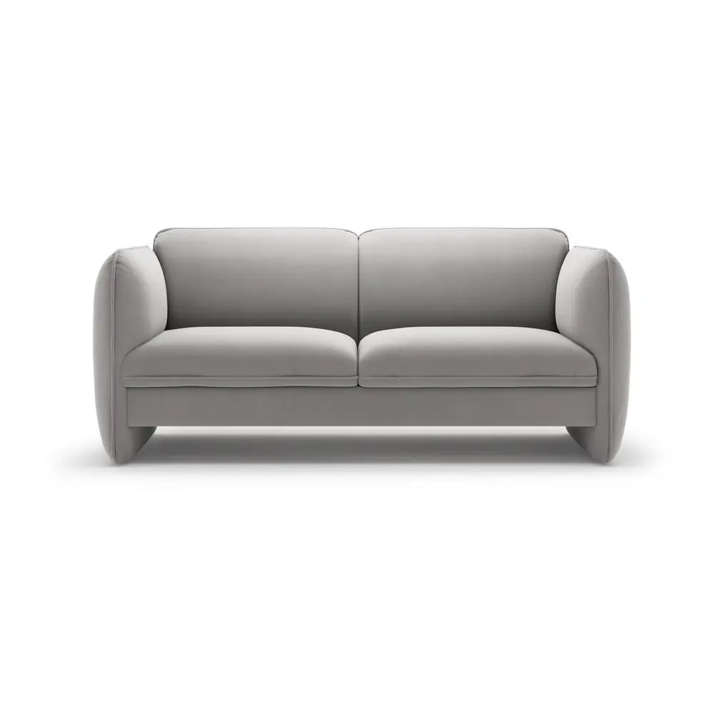 Canapea gri deschis cu tapițerie din catifea 168 cm Georgia – Micadoni