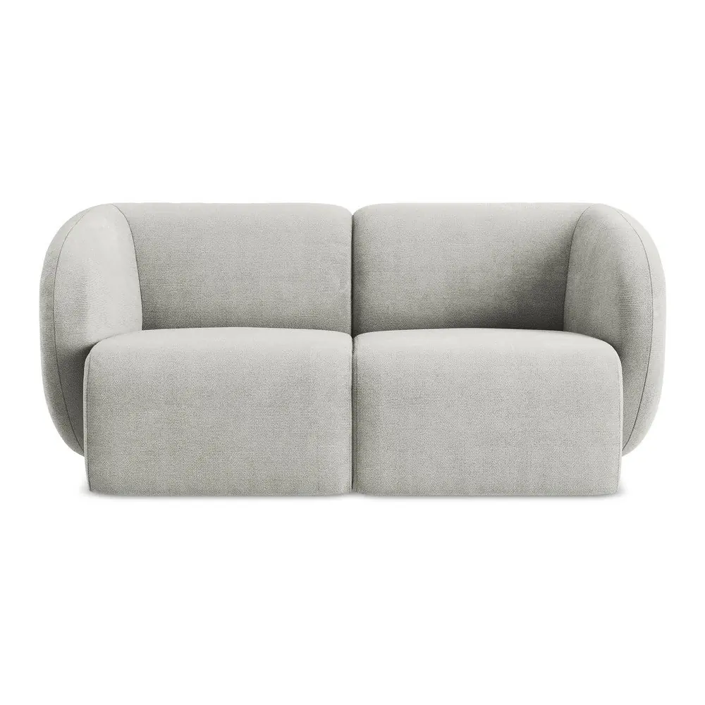 Canapea gri deschis cu tapițerie din chenille 174 cm Lani – Makamii