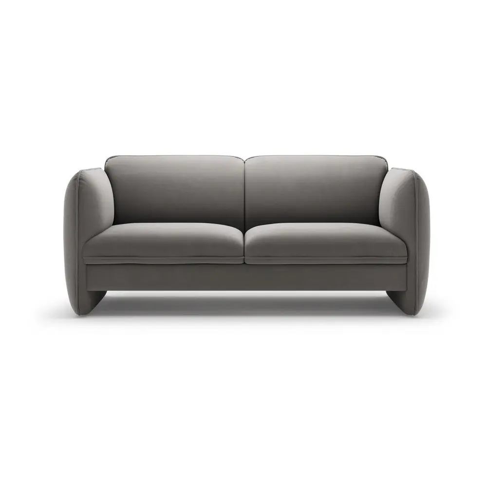 Canapea gri închis cu tapițerie din catifea 168 cm Georgia – Micadoni