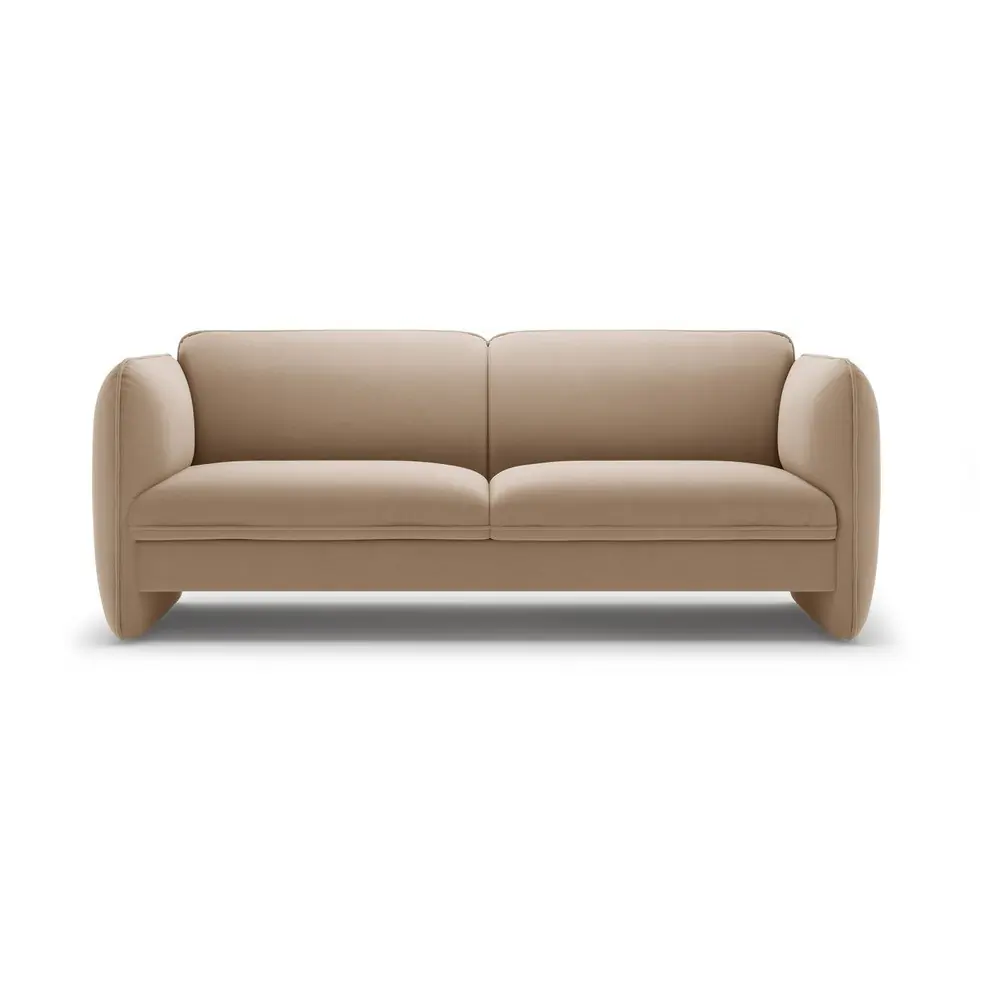 Canapea maro cu tapițerie din catifea 204 cm Georgia – Micadoni