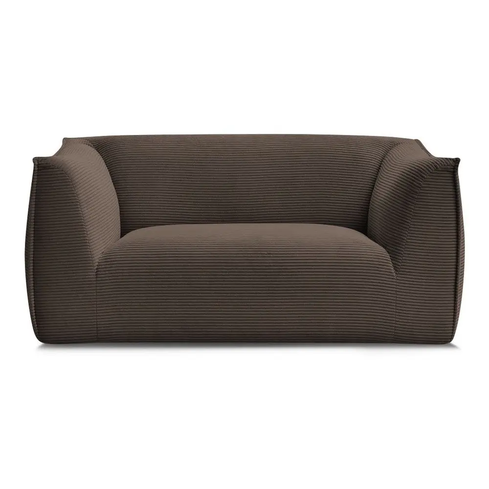 Canapea maro cu tapițerie din catifea reiată 170 cm Giorgia – Bobochic Paris