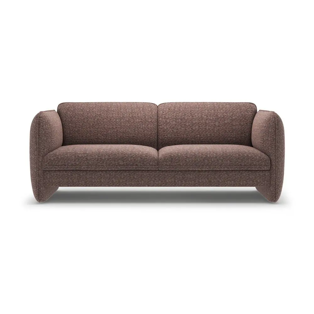 Canapea maro cu tapițerie din chenille 204 cm Georgia – Micadoni