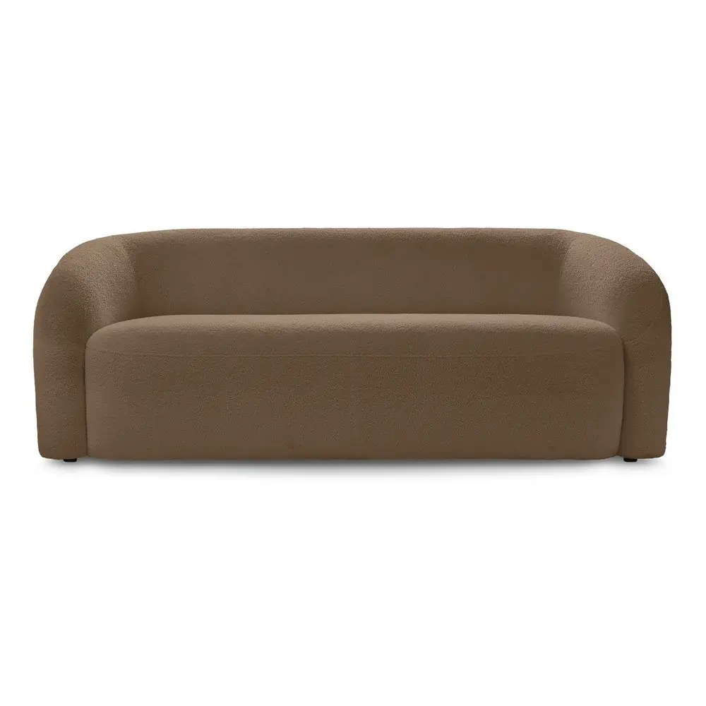 Canapea maro cu tapițerie din țesătură bouclé 193 cm Elina – Bobochic Paris