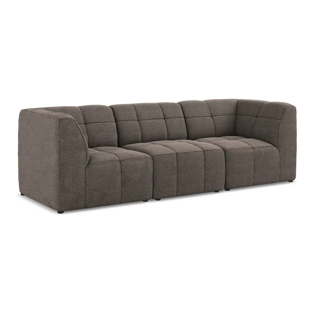 Canapea maro cu tapițerie din țesătură bouclé 255 cm Aloha – Makamii