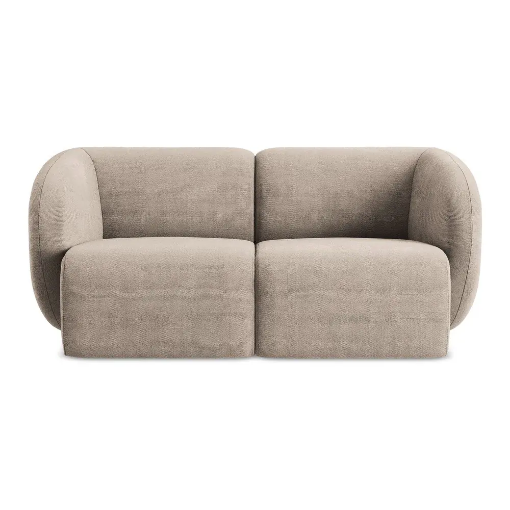 Canapea maro deschis cu tapițerie din chenille 174 cm Lani – Makamii