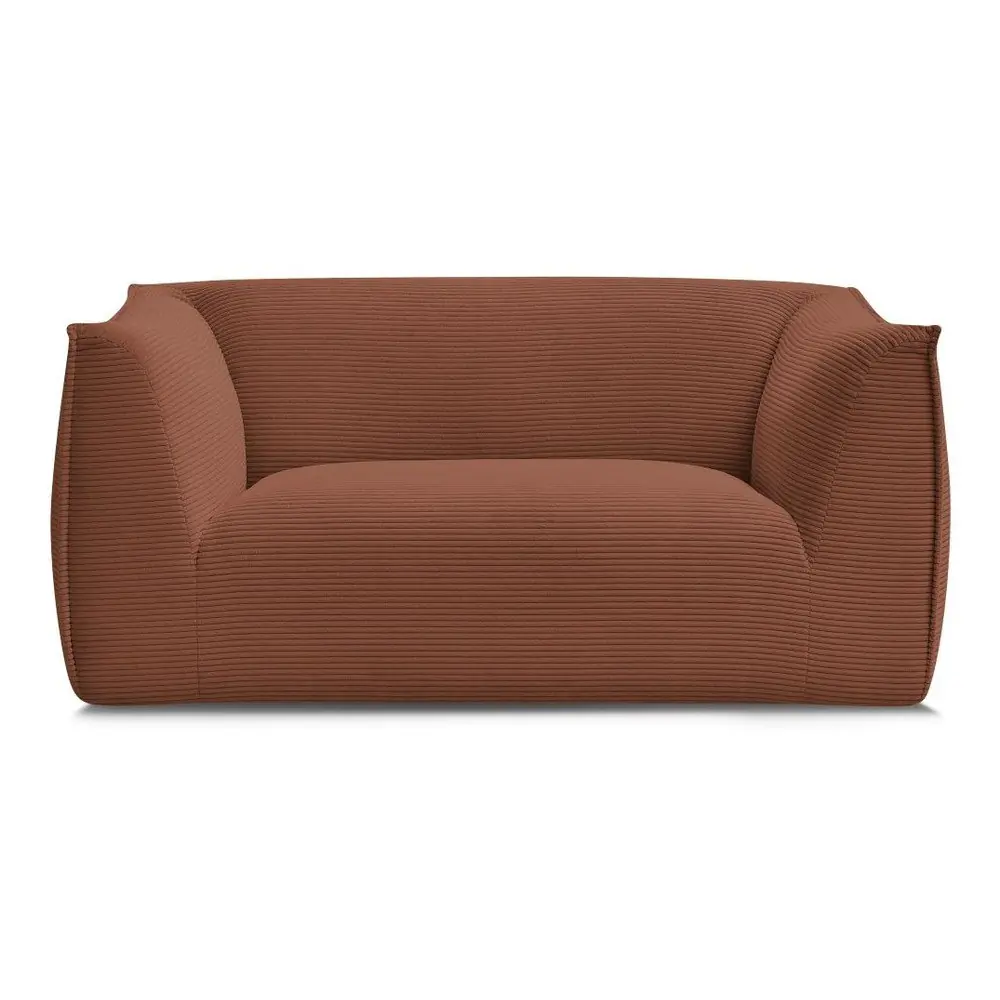 Canapea portocalie cu tapițerie din catifea reiată 170 cm Giorgia – Bobochic Paris