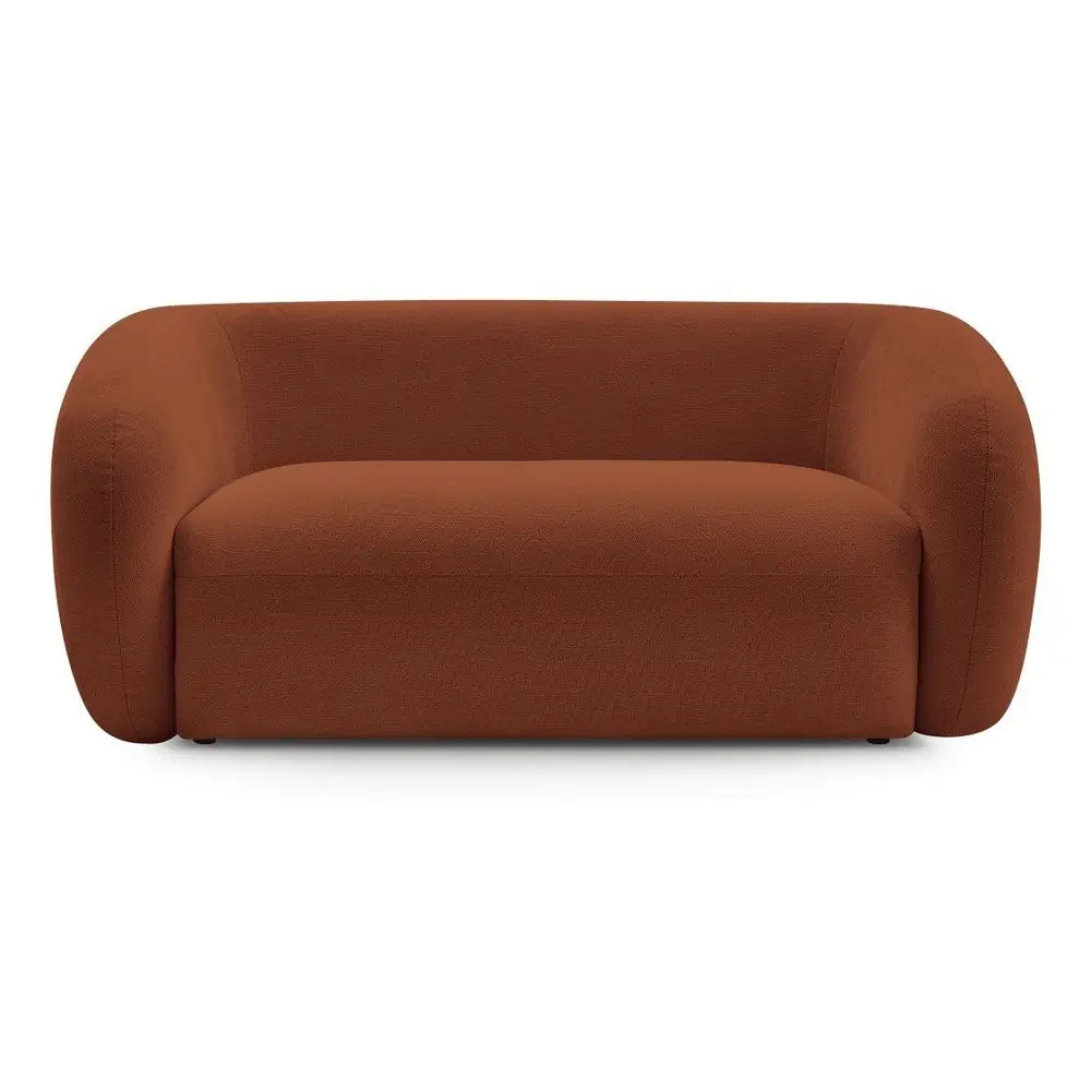 Canapea portocalie cu tapițerie din chenille 160 cm Celine – Bobochic Paris