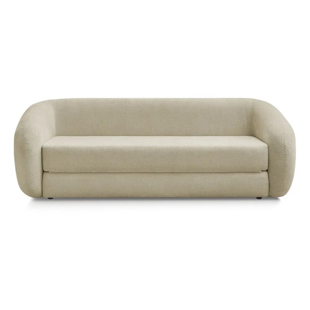 Canapea taupe extensibilă cu tapițerie din chenille 228 cm Neyo – Bobochic Paris