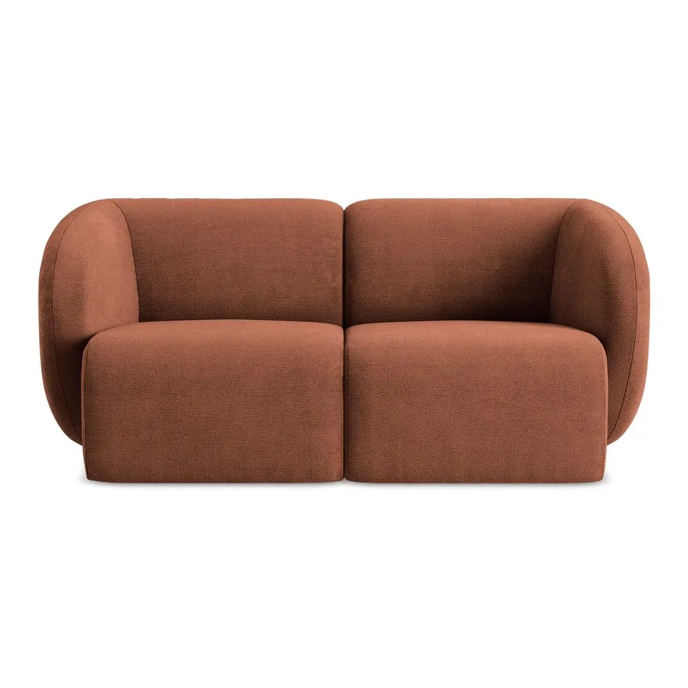 Canapea teracotă cu tapițerie din chenille 174 cm Lani – Makamii