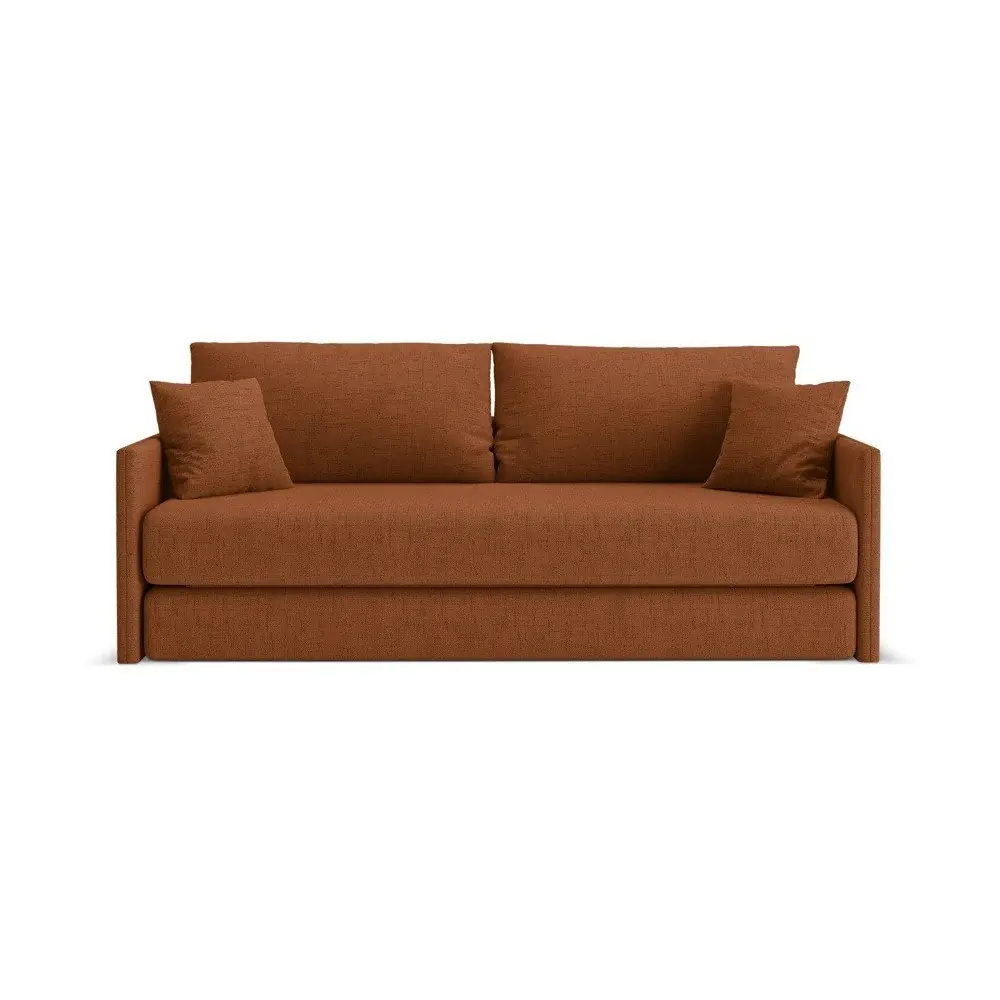 Canapea teracotă extensibilă cu tapițerie din chenille 209 cm Shannon – Cosmopolitan Design