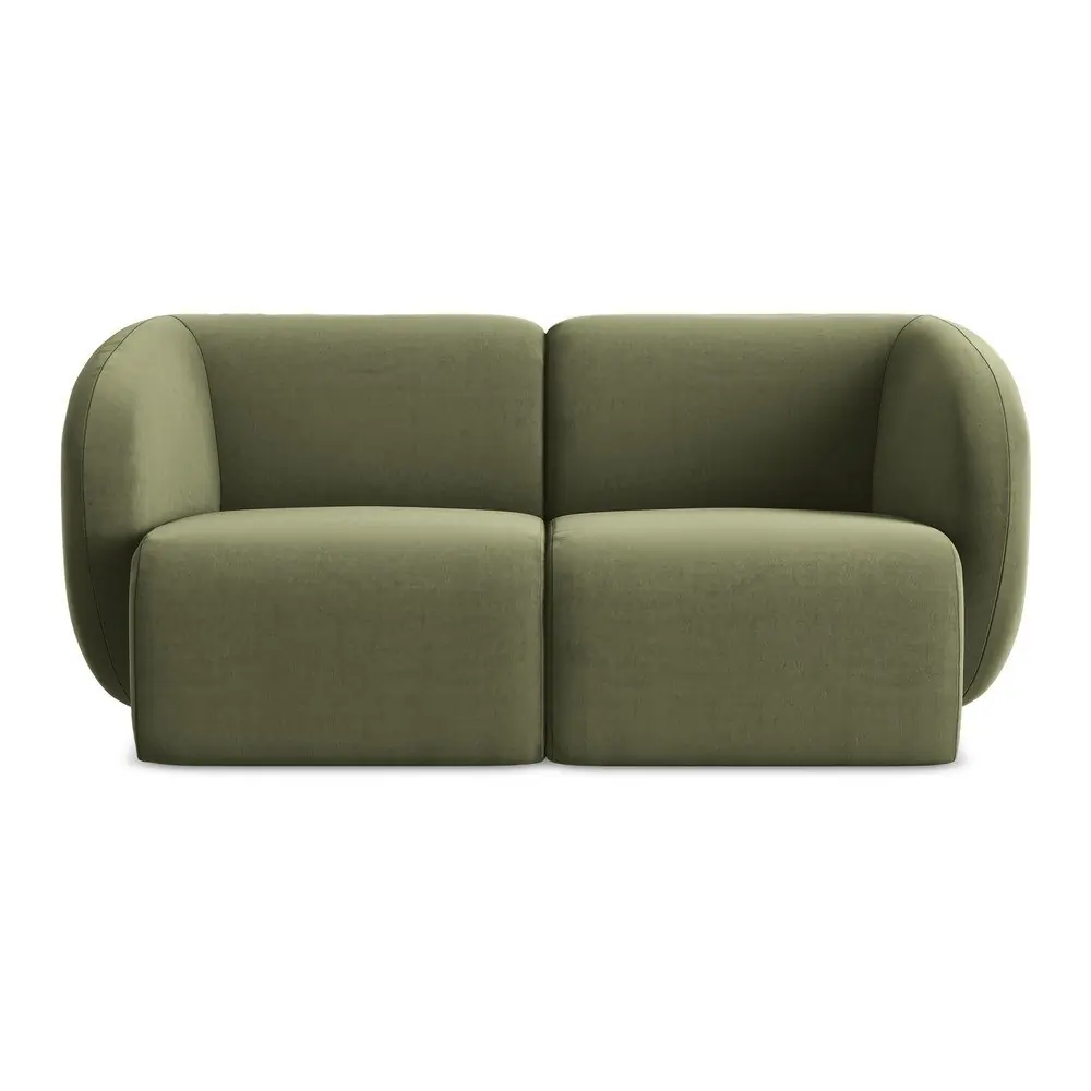 Canapea verde cu tapițerie din catifea 174 cm Lani – Makamii