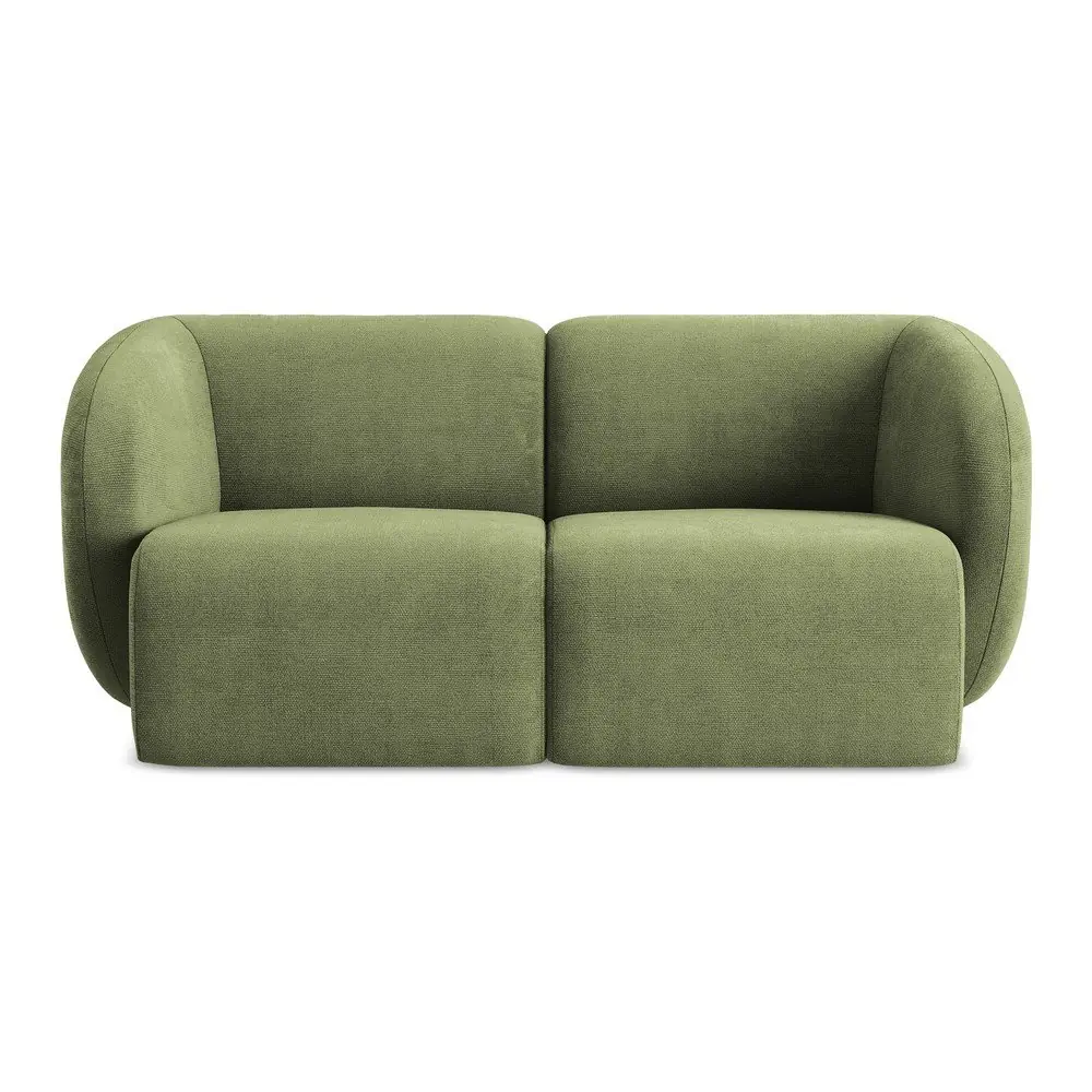 Canapea verde cu tapițerie din chenille 174 cm Lani – Makamii