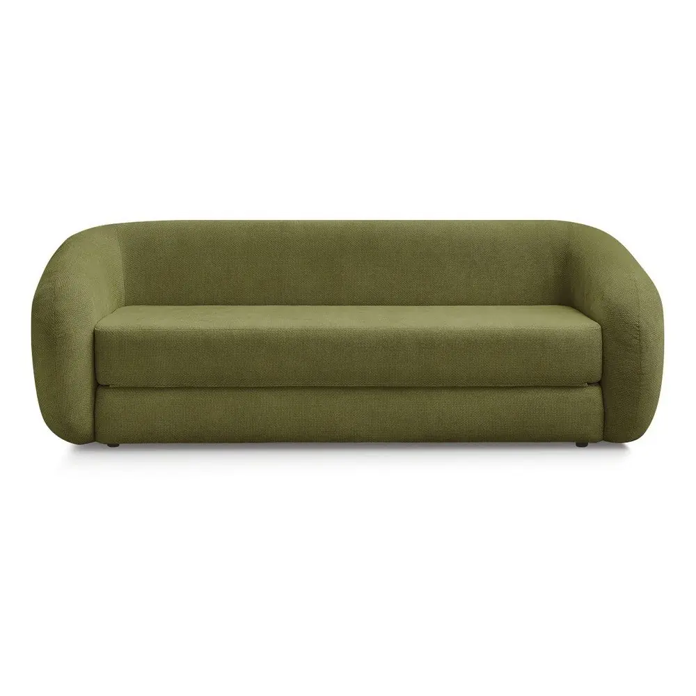 Canapea verde extensibilă cu tapițerie din chenille 228 cm Neyo – Bobochic Paris