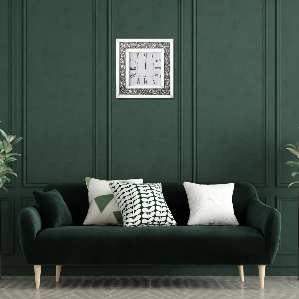 CEOG1 - Ceas patrat de perete, oglinda, 50x50 cm, tip Cristal