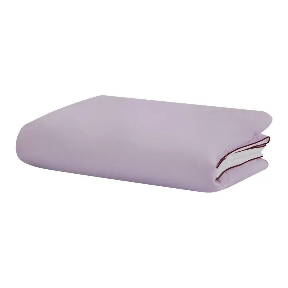 Husă de pilotă mov lavandă din bumbac satinat pentru pat de o persoană 140x200 cm Oba – noo.ma