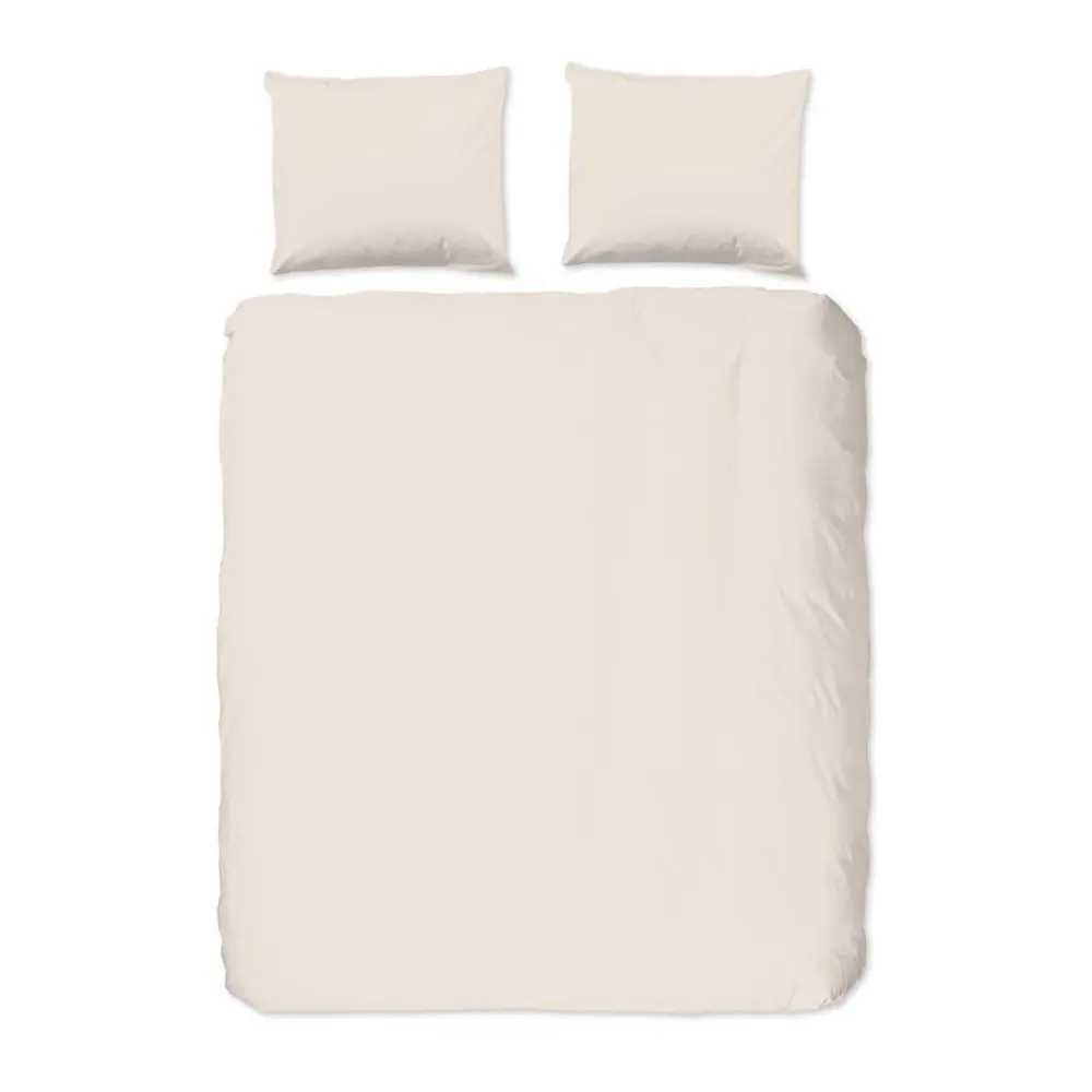 Lenjerie de pat din bumbac Good Morning, 220 x 240 cm, bej
